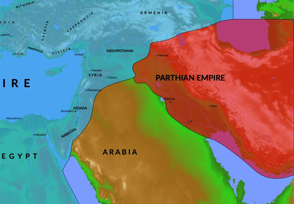 Map of Arabia, and Parthia