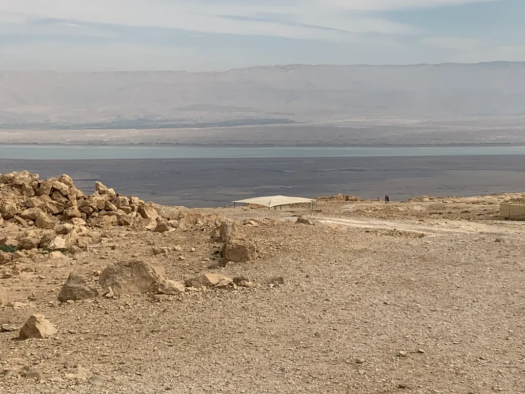Overlooking the Salt Sea (Dead Sea, Sea of Arabah, Eastern Sea) from Masada