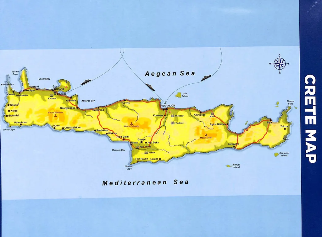 Map of Crete mentioned in Acts 2:11