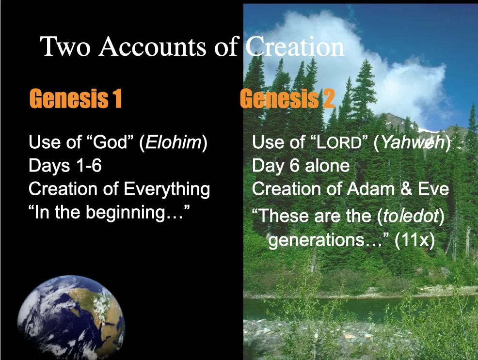 Two Accounts of Creation (Complementary but not Contradictory)