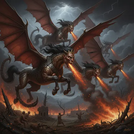 Winged Locust Creatures of Revelation
