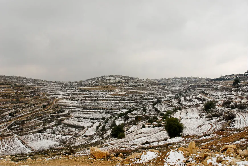 Beth-Zur with Snow (from the west)