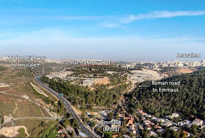 Roman Road to Emmaus Leads to Moza