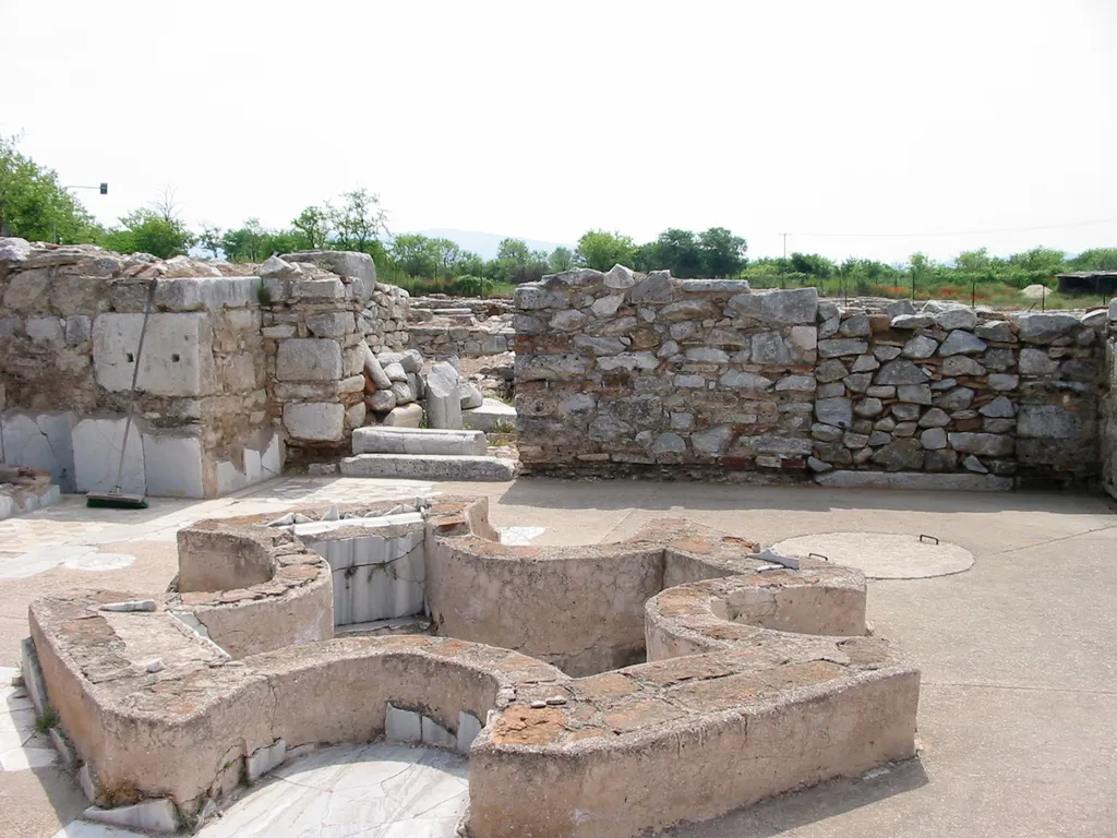 Baptistry at 4th Century Church in Philippi, Macedonia