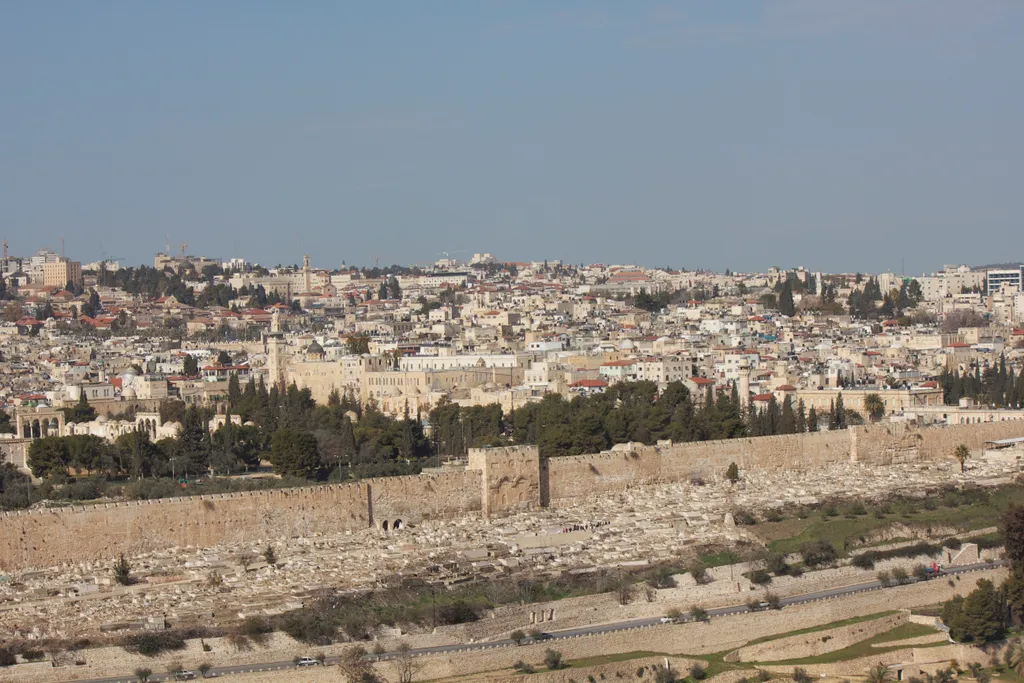 Eastern Wall of Jerusalem and Kedron Valley