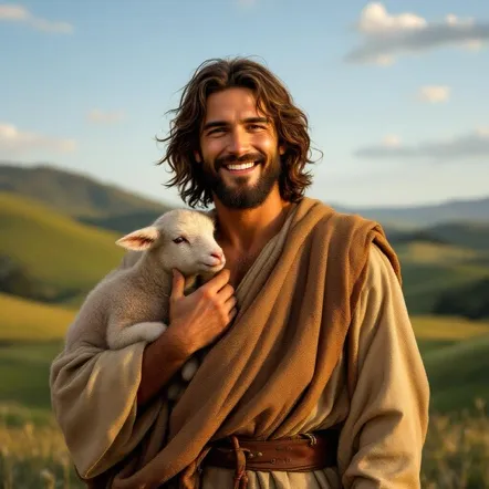 Shepherd Carrying a Lost Lamb