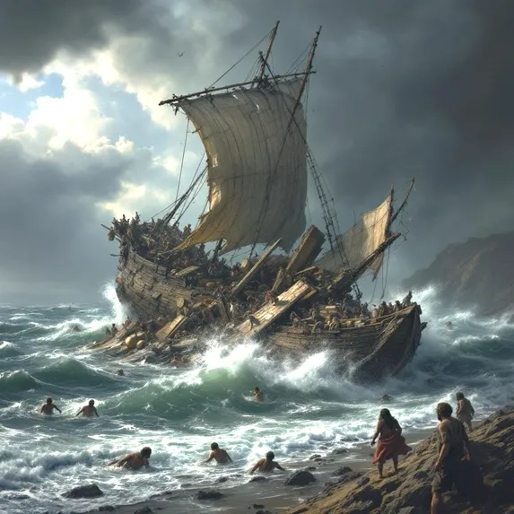 Shipwreck on the Stormy Sea