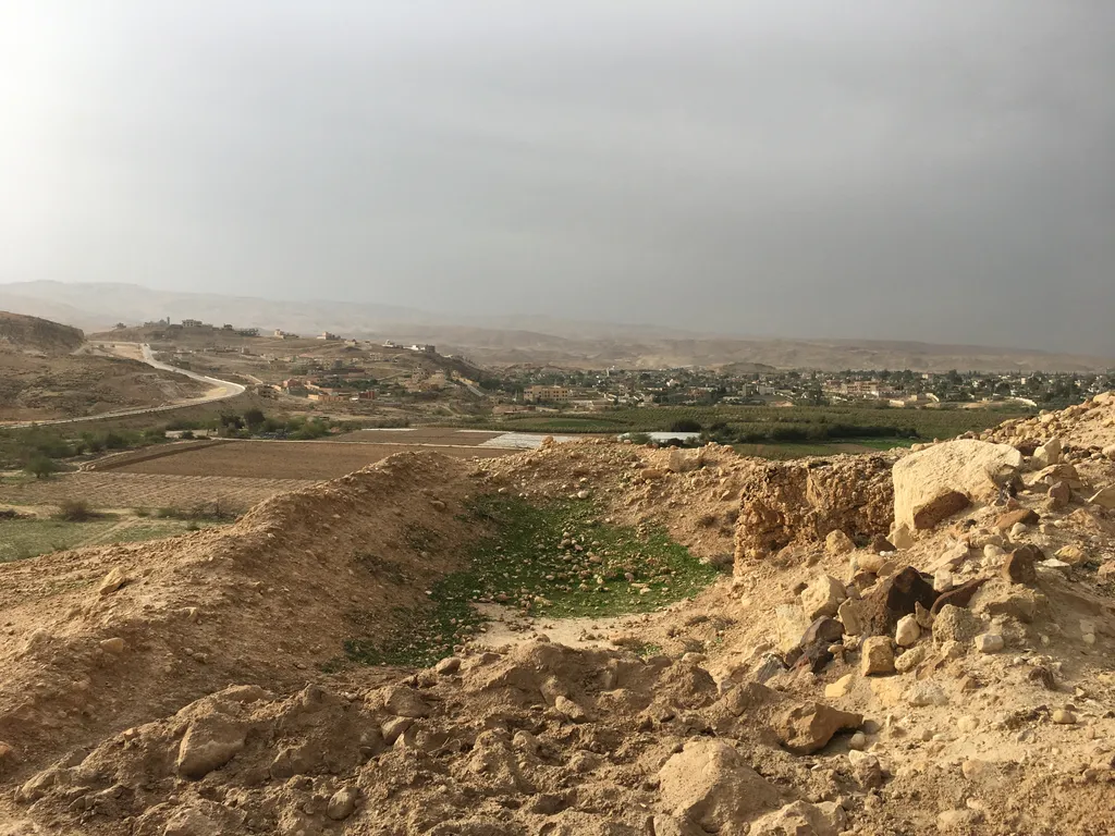 Tall el-Hammam (probable site of ancient Sodom) looking east
