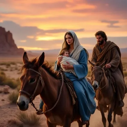 The Flight to Egypt by Night