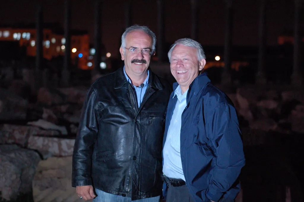 Professor Akin Ersoy, Archaeologist and Dr. House, at the Ancient Site of Smyrna (Izmir).