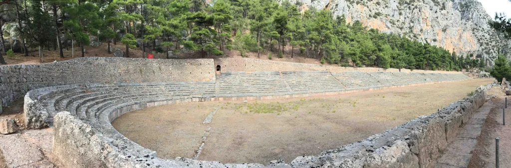 Race Tracks Used in Greek Games (this photo is from Delphi in the mountains of Greece)
