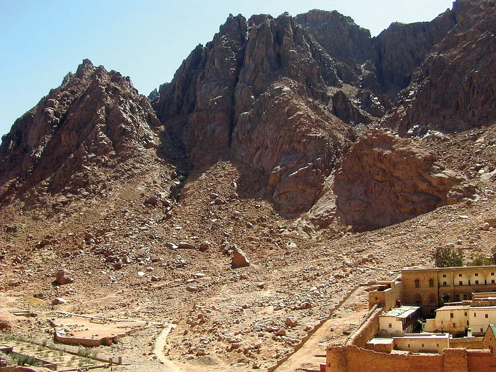 Mountains of Sinai with St. Catherine's Monastery in Foreground