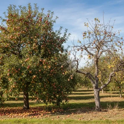 Orchard of Fruitful Apple Trees