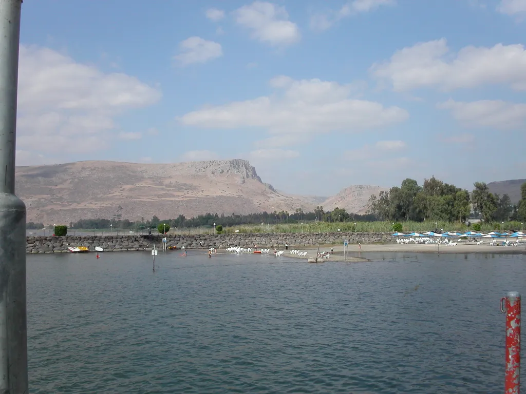 Mt. Arbel from the Sea of Galilee