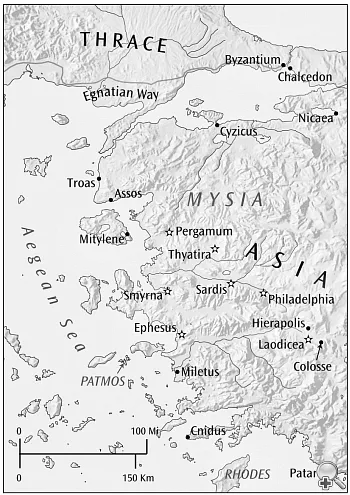 Map of Churches of the Revelation of John