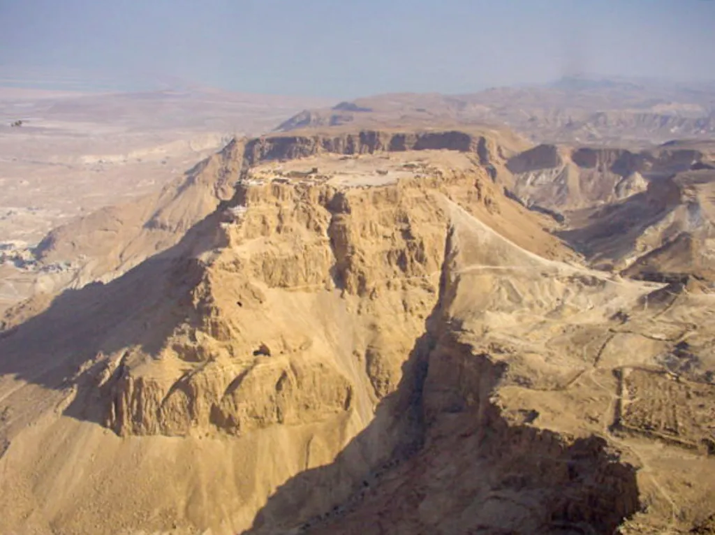 Masada with View of Roman Ramp
