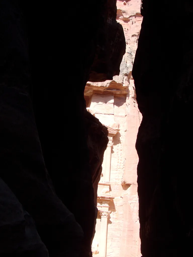Entrance to the Siq at Petra, That Opens to the "Treasury"