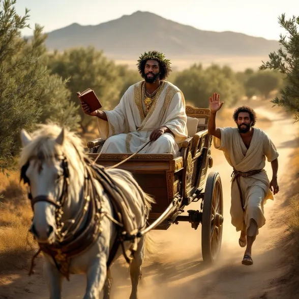 Philip Riding With the Ethiopian's Chariot