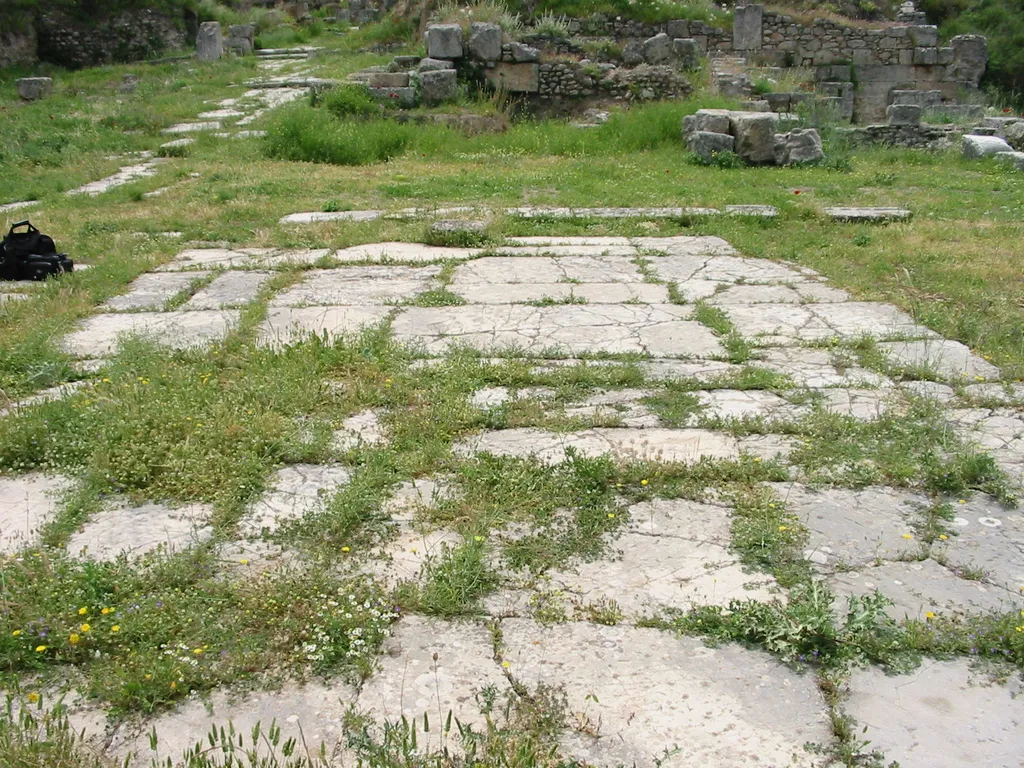 Pavement Funded by Erastus, with Inscription at the Far End