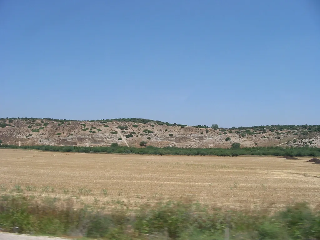 Israelite Hill from Perspective of Philistines Across Valley of Elah