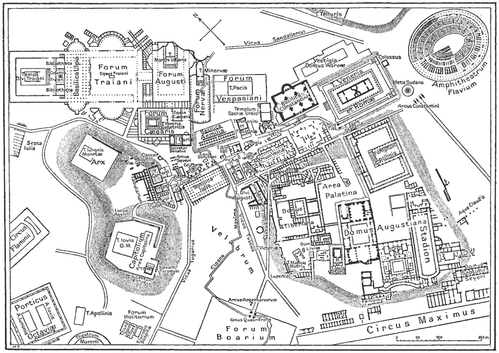 Map of Downtown Ancient Rome