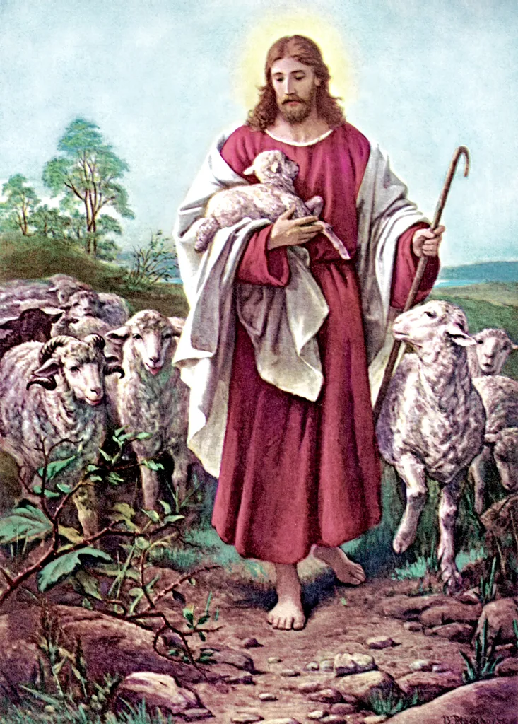 The Lord is my Good Shepherd (Bernard Plockhorst, 1825-1907)