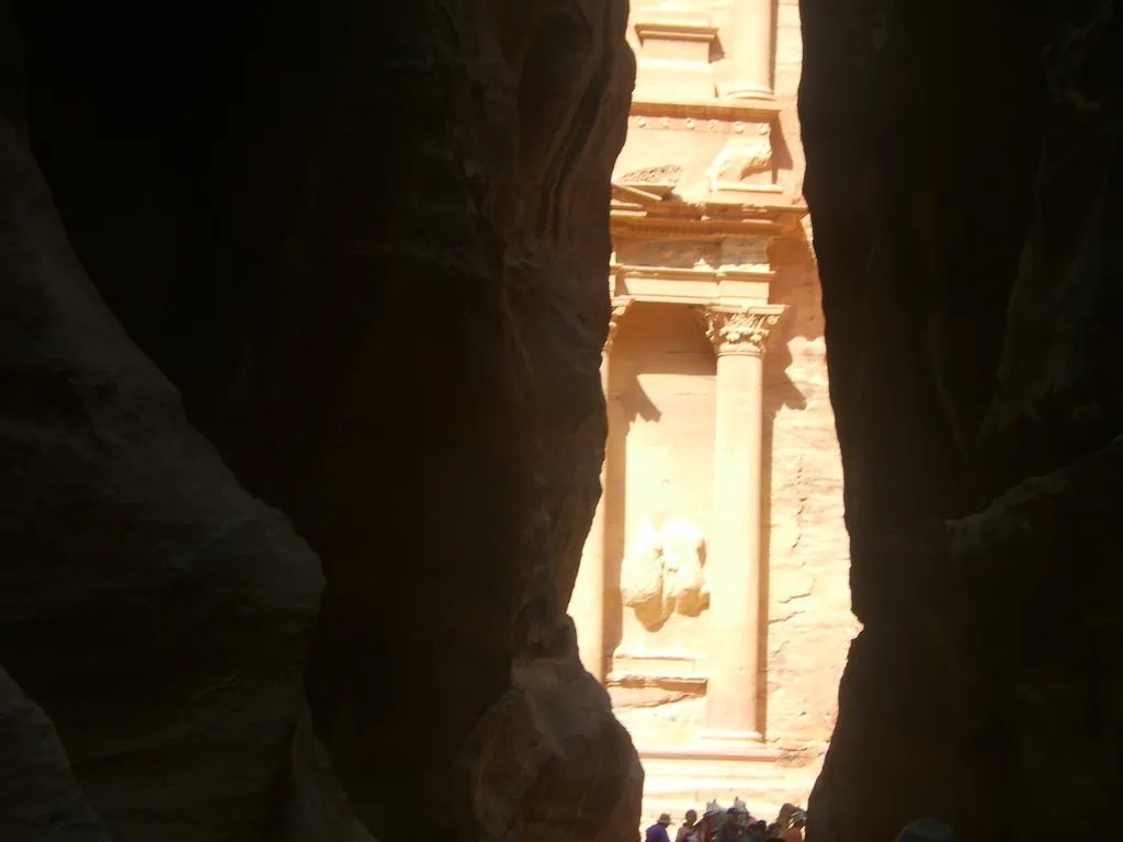 Exit from the Siq into Petra Proper