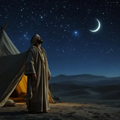 Abraham Before His Tent at Night