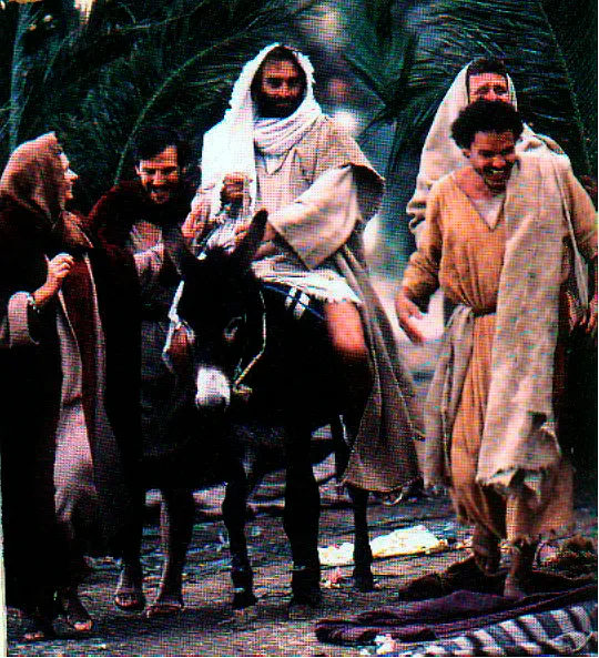 Jesus Riding a Donkey on Palm Sunday