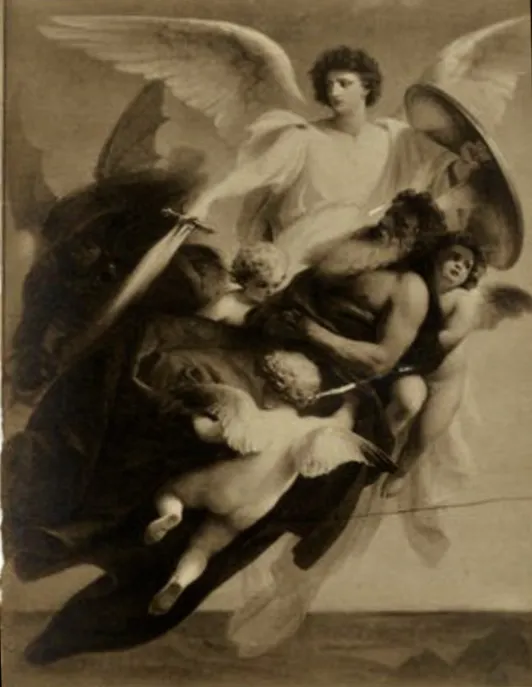 “The Battle of archangel Michael with Satan for the body of Moses” (Plochhorst)