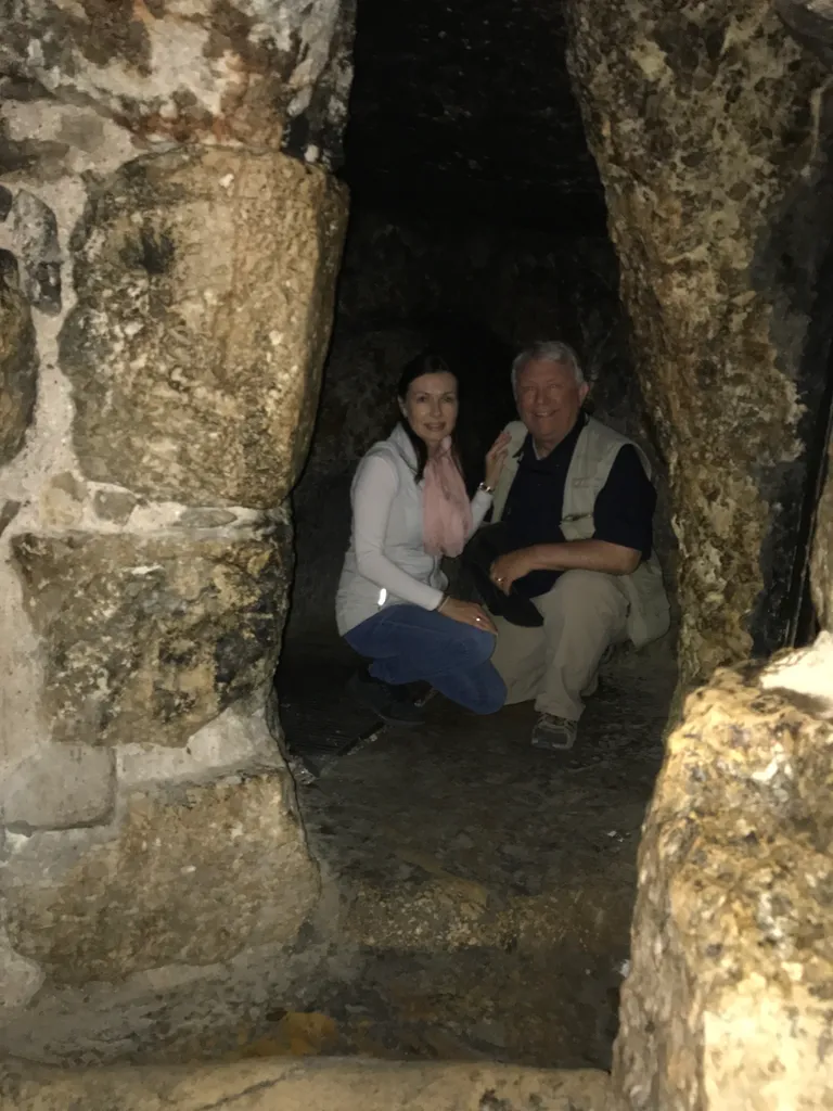 Dr. House and his wife Irina inside 1st century A.D. Tombs inside the Church of the Holy Sepulcher