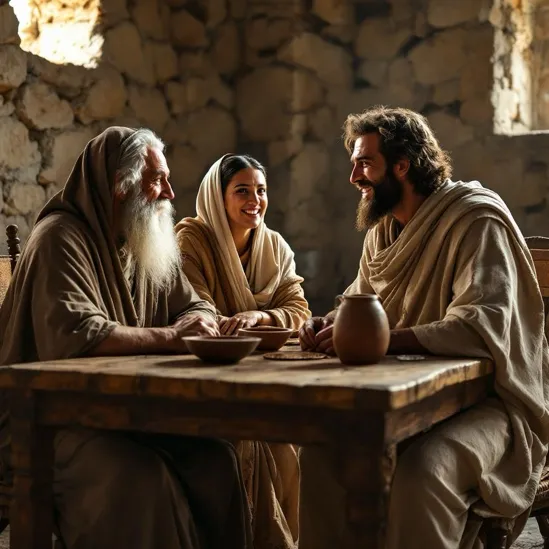 Apollos Being Taught at the Table