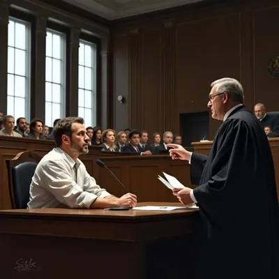Witness Testifying Before a Judge in Court
