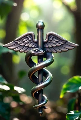 Caduceus by the Healing Pool