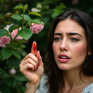 Thorn Piercing a Finger