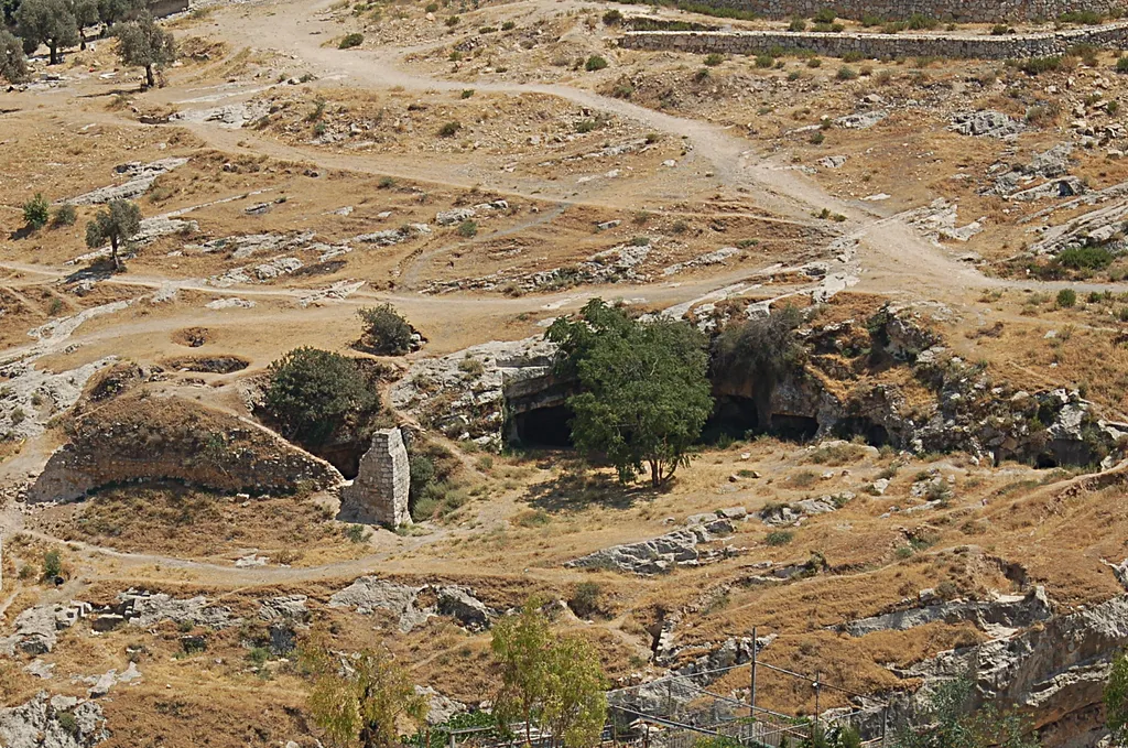 Akeldama, Field of Blood, traditional place of Judas' Suicide in Valley of Hinnom.