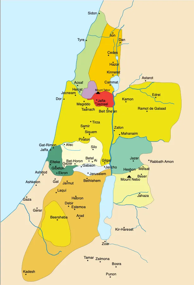 The Boundaries of the Twelve Tribes of Israel