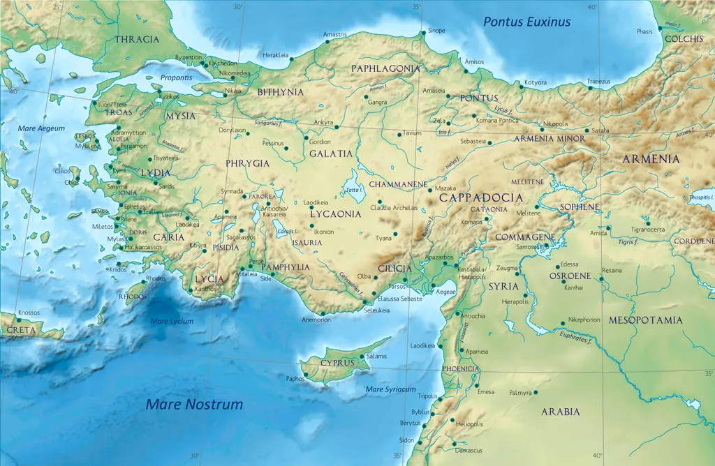 Map of Asia Minor