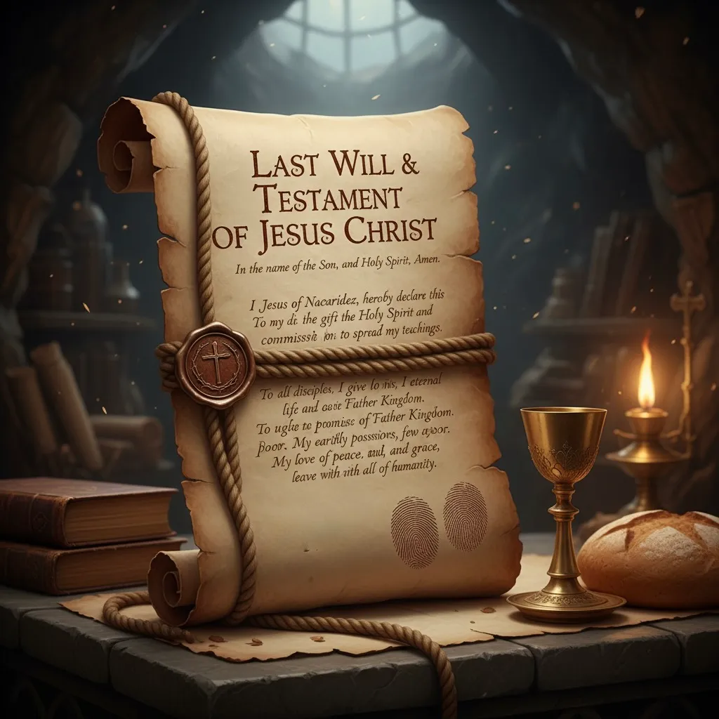 Scroll, Candle, and Wine Glass