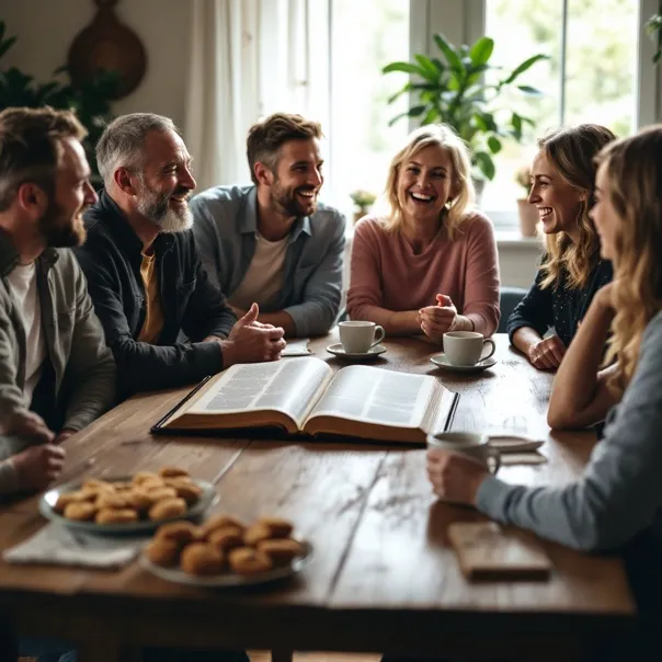 Believers Gathered Around a Table