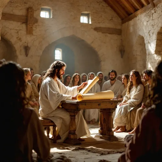 Reading the Scroll of Isaiah in the Synagogue