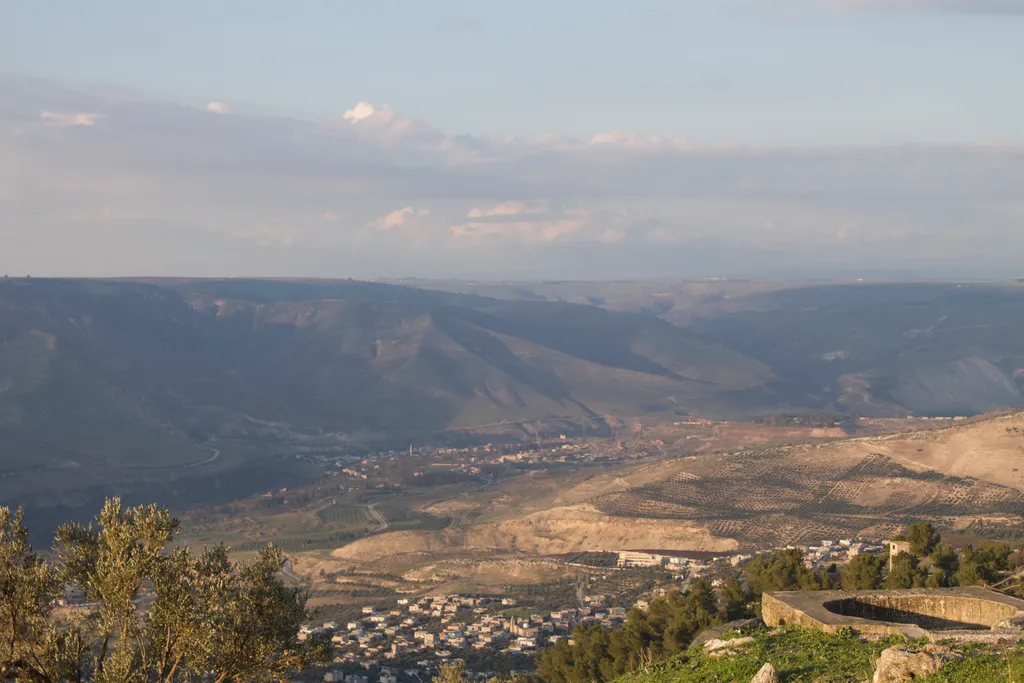 Road to Damascus Traveled by Saul (Paul) in Syria, Looking from Ancient Gadara