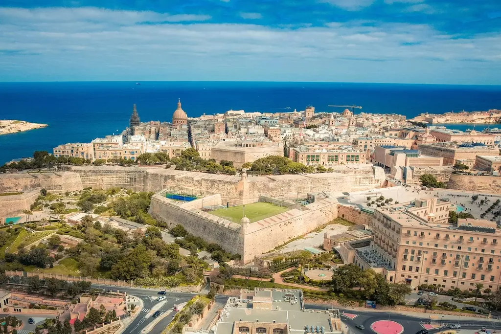 The Island of Malta with Ancient and Modern Sites