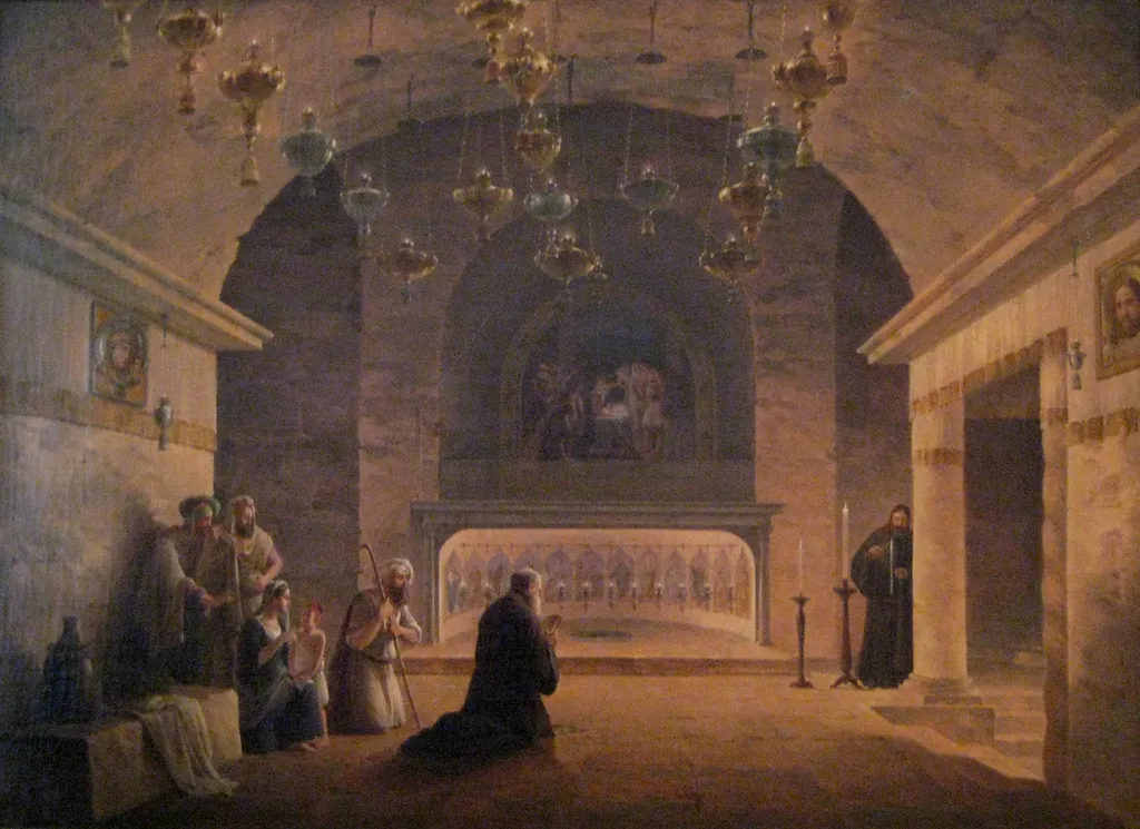 Shepherds at Nativity (Maxim Nikiforovich Vorobiev, 1787-1855)