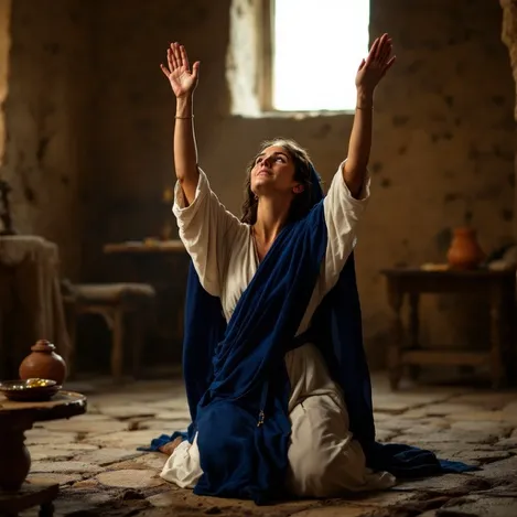Mary Praising With Uplifted Hands