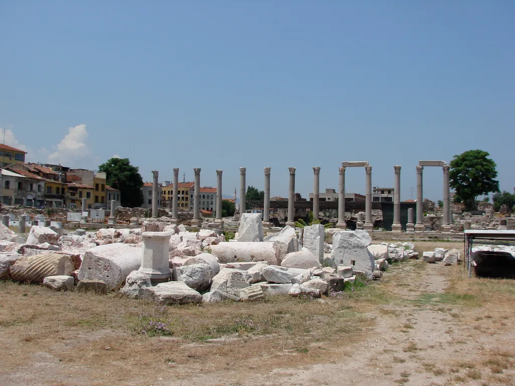 Ruins of the agora in ancient Turkey (modern Izmir)