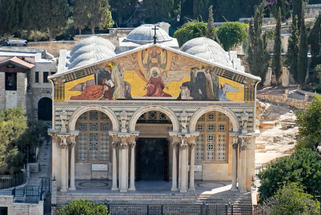 Church of All Nations (from the west) by the Garden of Gethsemane