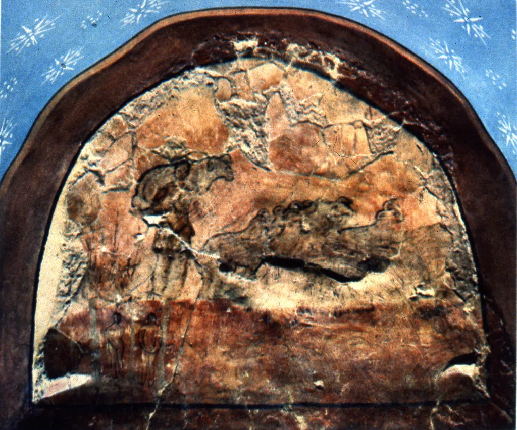 The Good Shepherd, Adam and Eve (baptistry of the house church in Dura Europos, 3rd Cent)