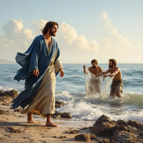 Jesus Calling Fishermen by the Sea