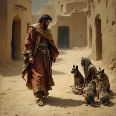 Lazarus and the Rich Man's Dogs